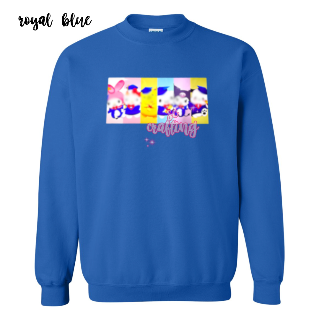 Kitty and Friends Graduation Crewneck