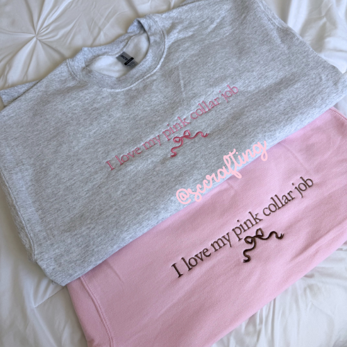 I love my Pink Collar Crewneck