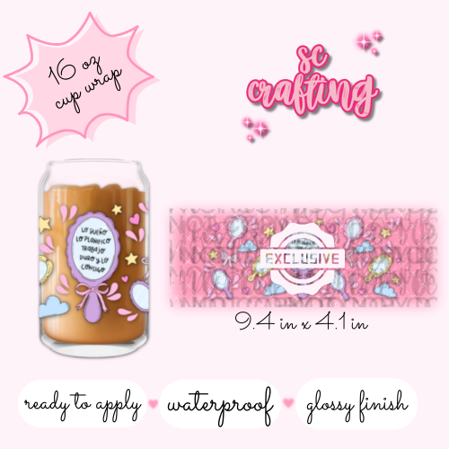 UV DTF #198 - 16 oz Cup Wrap - EXCLUSIVE