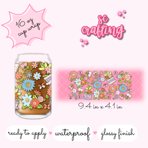 UV DTF #078 - 16 oz Cup Wrap