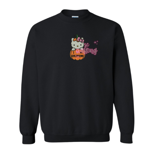 I Love My GF Pumpkin Kitty Crewneck
