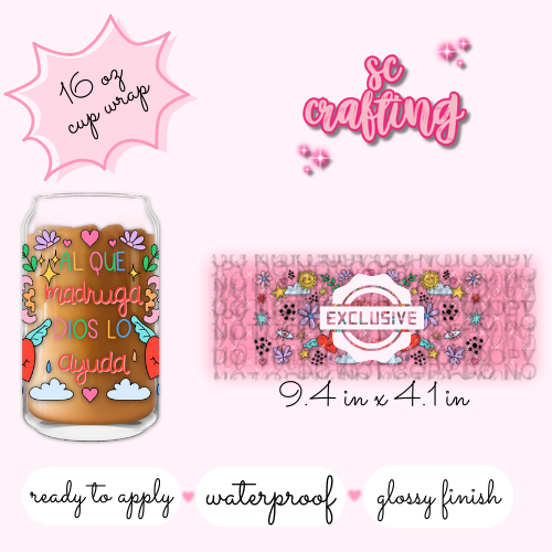 UV DTF #353 - 16 oz Cup Wrap - EXCLUSIVE