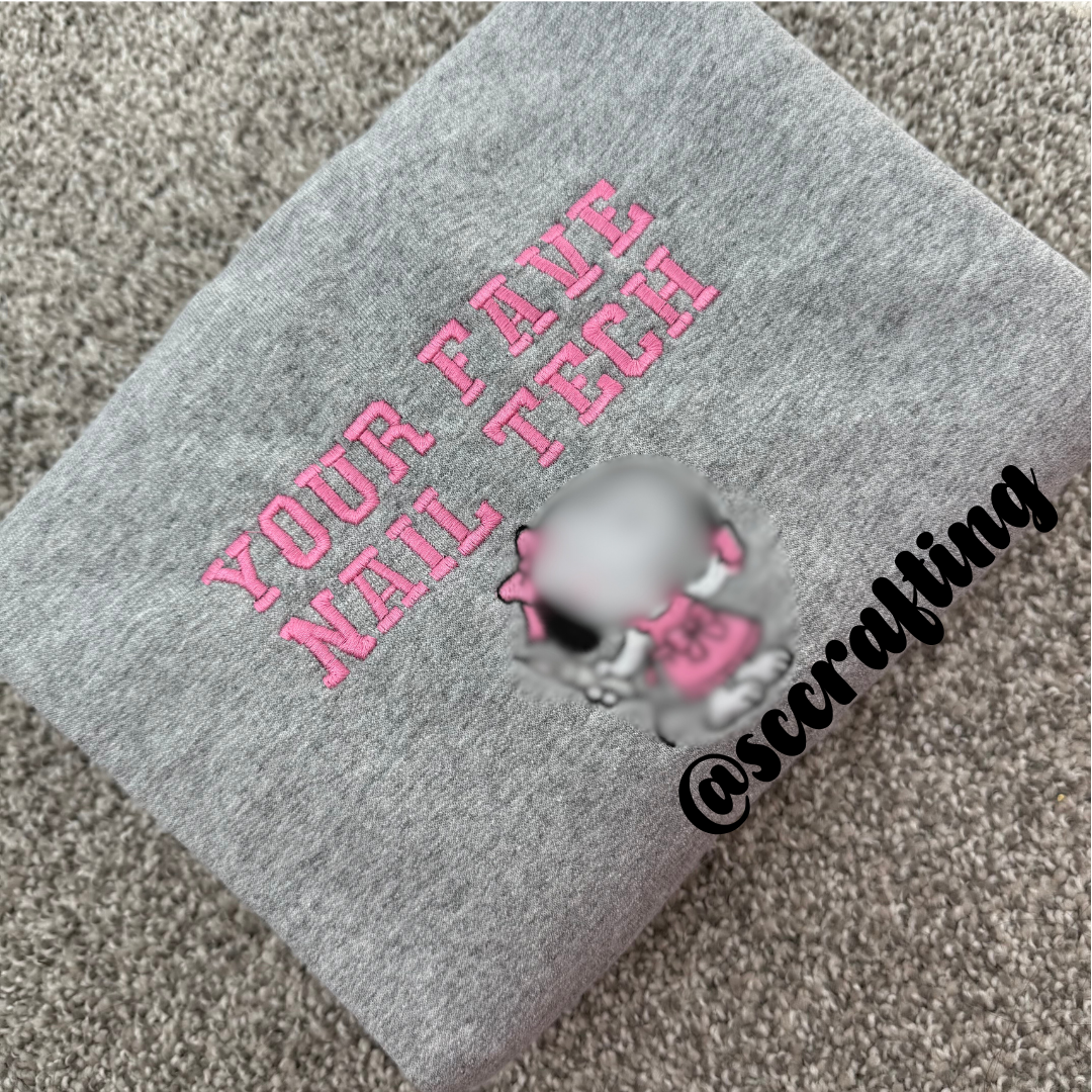 Snoopy Inspired Nail Tech Crewneck
