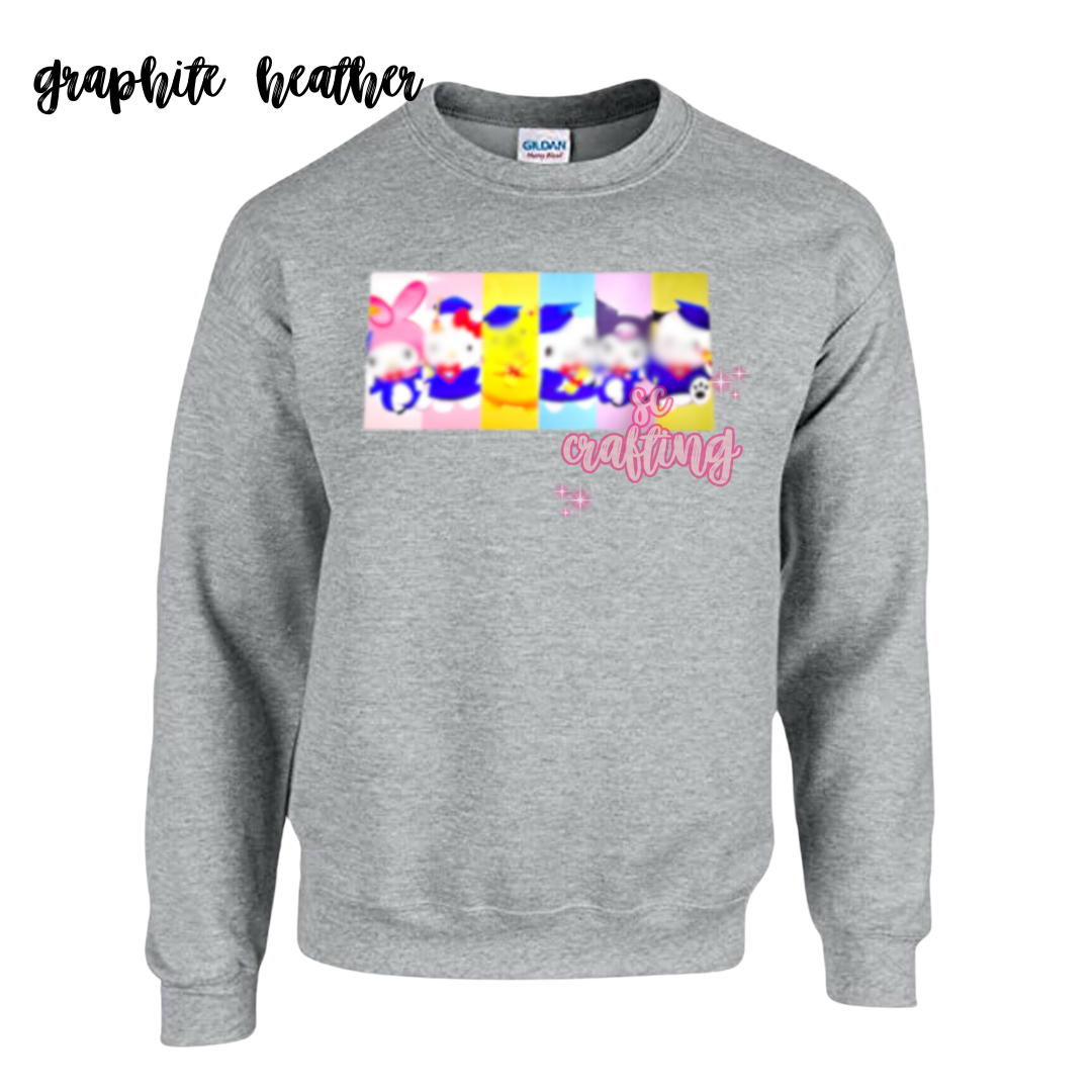 Kitty and Friends Graduation Crewneck