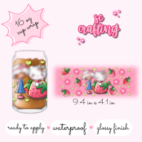 UV DTF #033 - 16 oz Cup Wrap - EXCLUSIVE