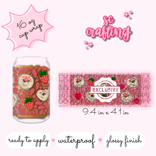UV DTF #039 - 16 oz Cup Wrap - EXCLUSIVE