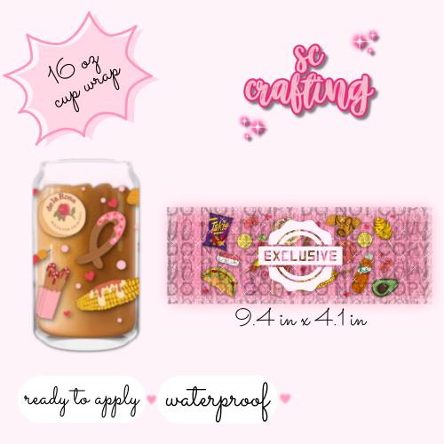 UV DTF #051 - 16 oz Cup Wrap - EXCLUSIVE