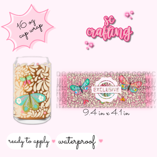 UV DTF #038 - 16 oz Cup Wrap - EXCLUSIVE