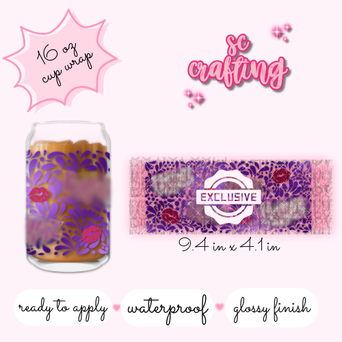 UV DTF #042 - 16 oz Cup Wrap - EXCLUSIVE