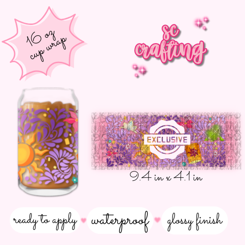 UV DTF #035 - 16 oz Cup Wrap - EXCLUSIVE