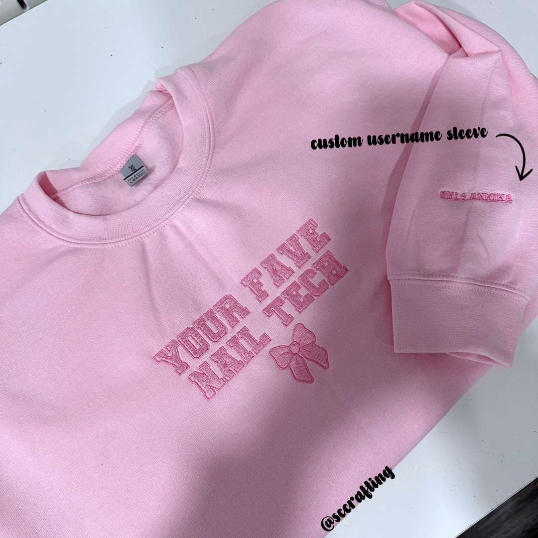 Your Fave Nail Tech Coquette Crewneck/Hoodie