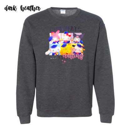 Black Kitty Graduation Crewneck