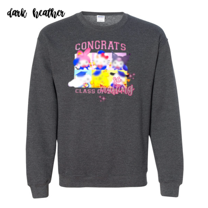 Pink Kitty Graduation Crewneck