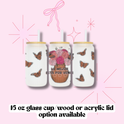 Lo Mejor Esta 16 oz Glass Cup