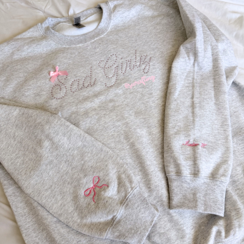 Sad Girlz Rhinestone Crewneck