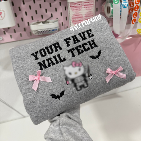 HK Skeleton Nail Tech Crewneck