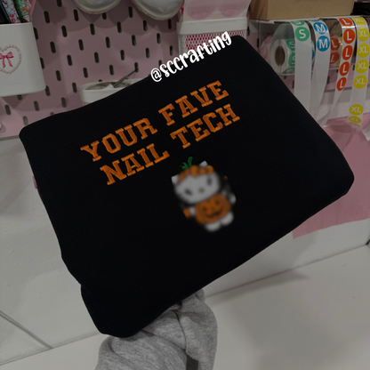 HK Pumpkin Nail Tech Crewneck