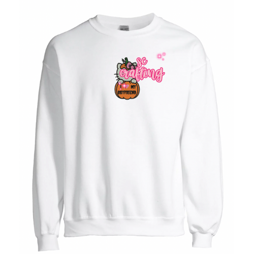 I Love My BF Pumpkin Kitty Crewneck