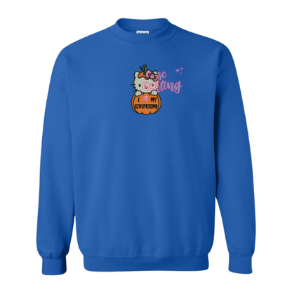 I Love My GF Pumpkin Kitty Crewneck