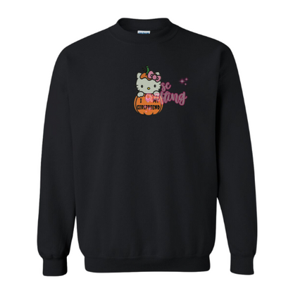 I Love My GF Pumpkin Kitty Crewneck
