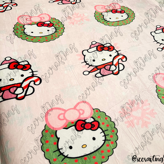 Pink Christmas Kitty Blanket