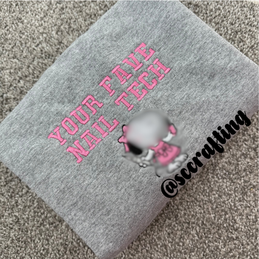 Snoopy Inspired Nail Tech Crewneck