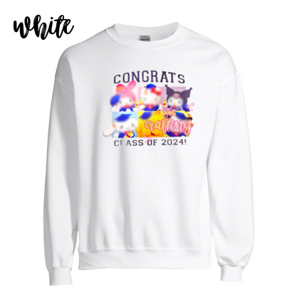 Black Kitty Graduation Crewneck