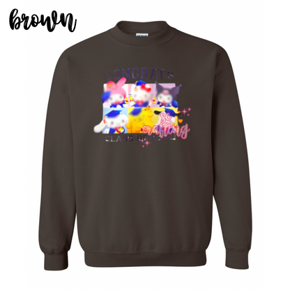 Black Kitty Graduation Crewneck
