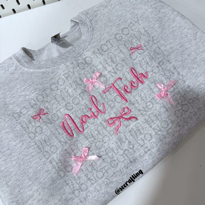 Coquette Nail Tech Crewneck