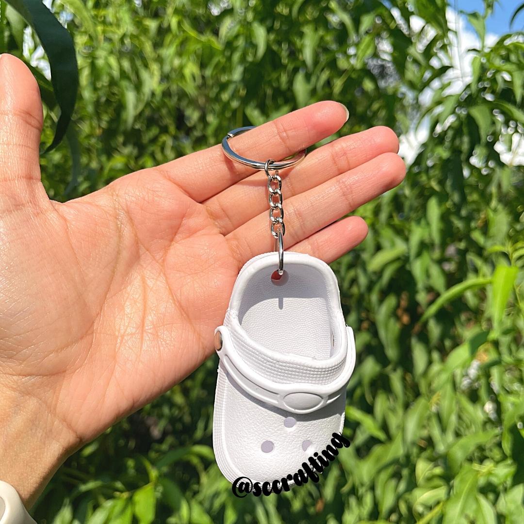 White Clog Keychain