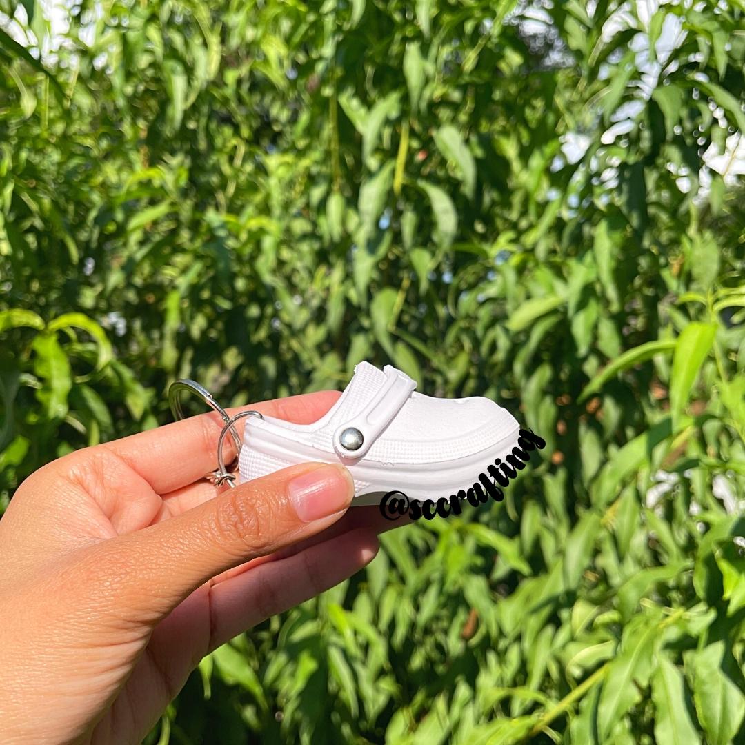 White Clog Keychain